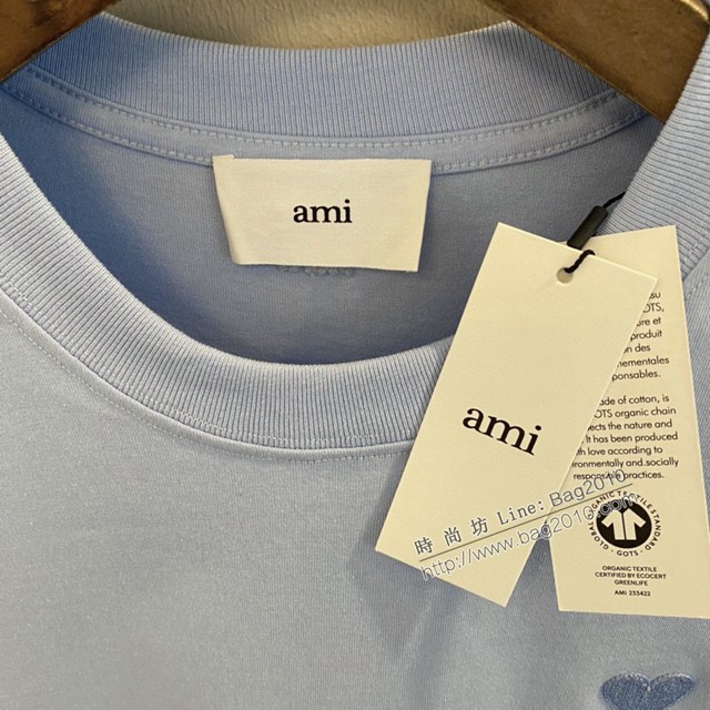 Ami專櫃2023SS新款刺繡T恤 男女同款 tzy2658